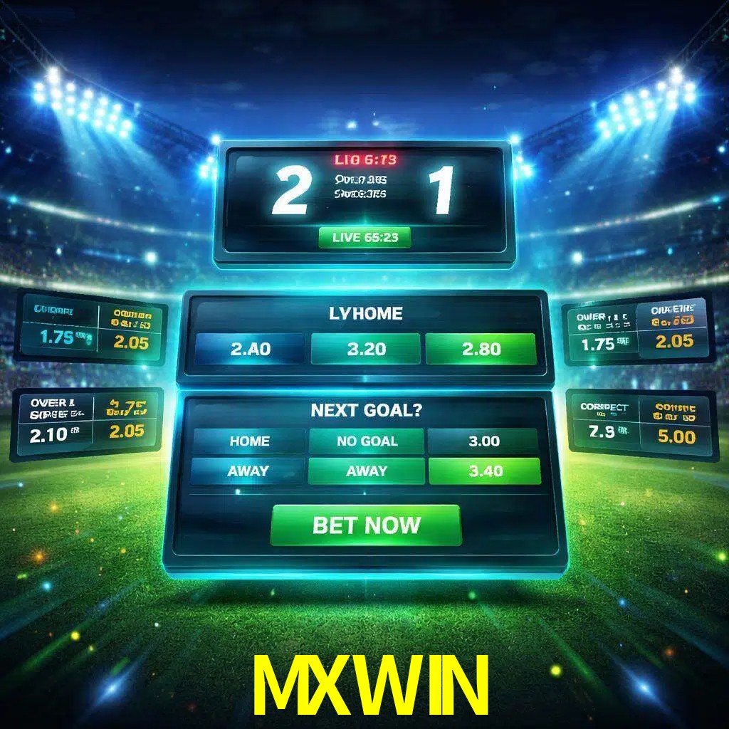 Vista de apuestas en vivo MXWIN durante un partido en curso
